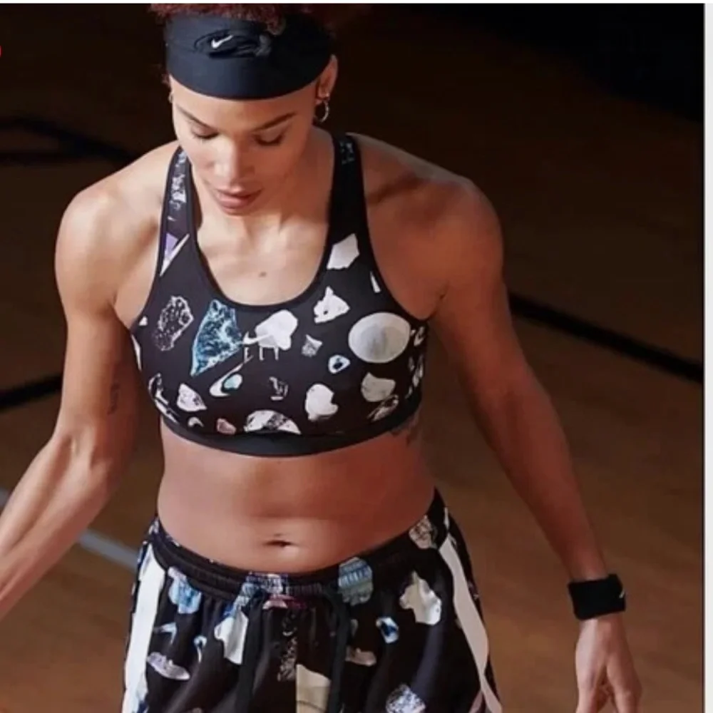 Nike Women's Dri-FIT High-Support‎ Adjustable Sports Bra DR0313-010 Size L (A-B)